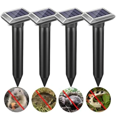 Abbildung von Solar Maulwurfschreck,Maulwurf vertreiber,Um wühlmäuse zu Vertreiben 4 Stück,Ultraschall Maulwurfschreck für Wühlmäuse,wühlmäuse vertreiben,Maulwürfe vertreibens,Wühlmausschreck