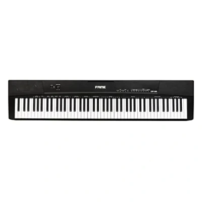 Abbildung von Fame DP 88 Stage Piano, E Piano mit 32 facher Polyphonie, Tasten, 16 Songs, 140 Sounds, Lautsprechern, anschlagdynamischer Klaviatur, Schwarz