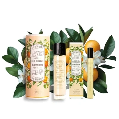 Abbildung von Geschenk für Frauen Panier des Sens Roll on + Parfüm Damen Orangenblüte Damenduft Körper &amp; Haar Blumiger Duft Eau de Parfum aux Absolues 50ml 10m