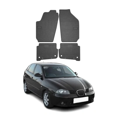 Abbildung von OMAC Gummi Fußmatten kompatibel mit Seat Ibiza 2002 2009 Automatten TPE Schwarz 4tlg