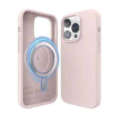 Abbildung von elago Magnetische Silikonhülle Kompatibel mit iPhone 14 Pro Hülle (6.1&quot;), MagSafe Alles Zubehör, Eingebaute Magnete, Premium Flüssigsilikon, Schutzhülle (Rosa)