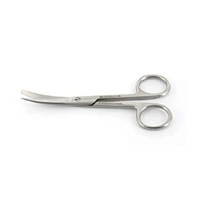 Abbildung von Gima Gebogene Chirurgische Schere, Spitze/Stumpfe Ende, Länge 14.5 cm, aus Edelstahl