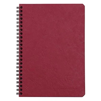 Abbildung von Clairefontaine 785322C Spiralbuch (DIN A5, 14,8 x 21 cm, Age Bag kariert, 50 Blatt) 1 Stück rot