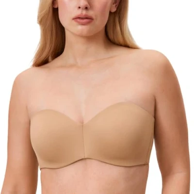 Abbildung von DELIMIRA Damen Minimizer Trägerloser BH mit Bügel ohne Polster Geformte Cups Natürlich 85B