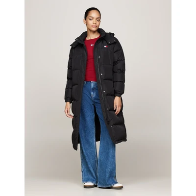 Abbildung von Tommy Jeans Alaska LONG Puffer Daunenmantel, Damen, Größe: 4XL, Black
