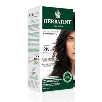 Abbildung von Herbatint Permanente Haarfarbe 2N Braun 150 ml, ohne Ammoniak, 100% Abdeckung weißer Haare, dermatologisch getestet für empfindliche Haut, mit 8 Bio Pflanzenextrakten