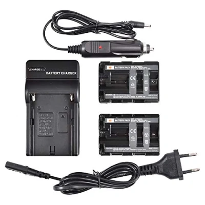 Abbildung von DSTE® 2 Pack NP FM500H Battery + Dual USB Quick Charger Kit for Sony Alpha SLT A57 A58 A65 A65V A77 A77V A99 CLM V55 DSLR A100 A200 A300 A350 A450 A500 A550 A560 A580 A700 A850 A900 Digital Cameras