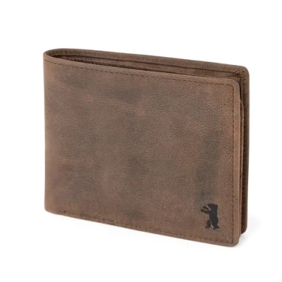 Abbildung von Berliner Bags Vintage Geldbörse Peter, Portmonee aus Leder, Geldbeutel mit TÜV geprüftem RFID Schutz, für Herren Braun