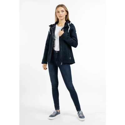 Abbildung von DREIMASTER Maritim Damen Strickfleecejacke L / Marine Melange 100% Polyester