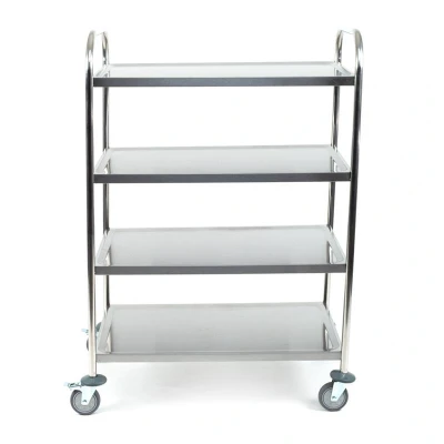 Abbildung von Abräumwagen 4 Etagen 86 x 53 125 cm Tragkraft: 70 kg Servierwagen Edelstahl Servicewagen Gastro Hotel