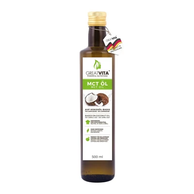 Abbildung von GreatVita MCT Öl auf Kokosölbasis C8 &amp; C10 Fettsäuren 500 ml