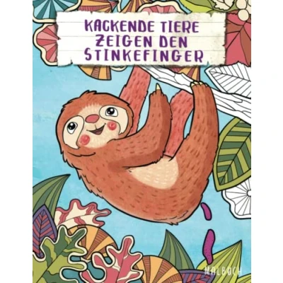 Abbildung von Kackende Tiere zeigen den Stinkefinger Malbuch: Ein lustiges Geschenk für Frauen und Männer Das Ausmalbuch Erwachsene zum Entspannen
