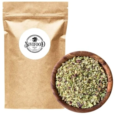 Abbildung von SIVIFOOD grob gehackte Pistazienkerne im 1kg Vorteilspack Pistazien gehackt zum Backen in Premium Qualität naturbelassen ungesalzen unbehandelt natürlich vegan Topping für Baklava Dubai Schokolade