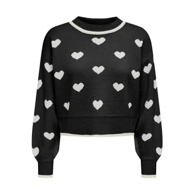 Abbildung von JDY Damen Jdyromance L/S Jacq. Pullover KNT Noos Strickpullover, Black, S