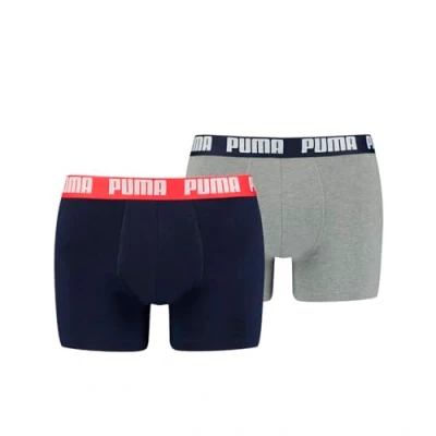 Abbildung von Puma 6 er Pack Boxer Boxershorts Men Herren Unterhose Pant Unterwäsche, Farbe:036 Blue/Grey Melange, Bekleidungsgröße:S