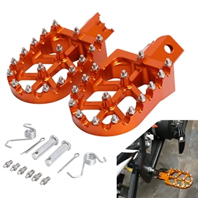 Abbildung von Fussrasten Motorrad,Motorrad Fußrasten Dirt Bike für CRF50 CRF70 CRF110 XR50 XR70 XR110 Pit Orange
