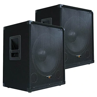 Abbildung von E Lektron 2X 600W DJ PA Subwoofer Boxen Paar 15&quot; Passiv Bass Lautsprecher SUB P38