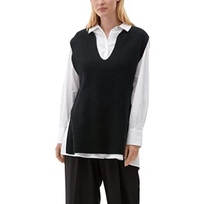 Abbildung von s.Oliver BLACK LABEL Damen 2118296 Strickpullunder, Schwarz, L EU