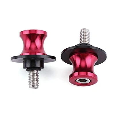 Abbildung von Swing Arm Spool 2 Stk 6 / 8 10 mm Motorrad CNC Hinterbauständer Bobine Sliders Stand Gabel 6mm rot