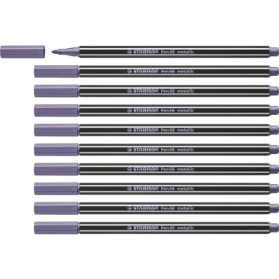 Abbildung von Premium metallic Filzstift STABILO Pen 68 10er Pack violett