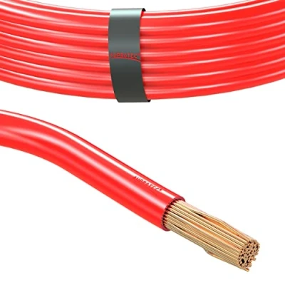 Abbildung von AUPROTEC 5m Fahrzeugleitung 10,0 mm² Fly Batteriekabel Stromkabel Massekabel, Farbe rot