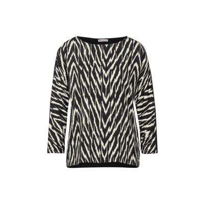Abbildung von Street One Bedrucktes Langarmshirt, Damen, Größe: 44, Schwarz
