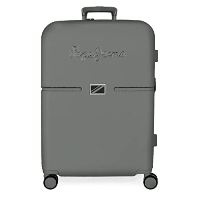 Abbildung von Pepe Jeans Accent Medium Koffer Schwarz 48x70x28 cm Starres ABS Integrierter TSA Verschluss 79L 4,32 kg 4 Doppelrollen