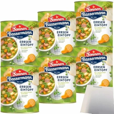 Abbildung von Sonnen Bassermann Erbsen Eintopf 6er Pack (6x800g Dose) + usy Block
