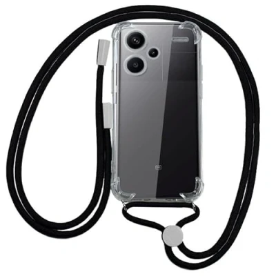 Abbildung von Cool Schutzhülle für Xiaomi, Redmi Note 13 Pro, 5G, Kordel, Schwarz
