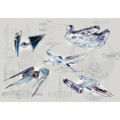 Abbildung von Komar Vliestapete &quot;Star Wars Blueprint Light&quot;, 400x280 cm (Breite x Höhe)
