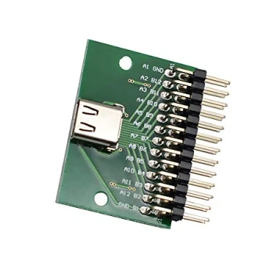 Abbildung von WLGQ USB 3.1 Type c mit PCB Testbuchse 2,54 Pitch Pin Header Testplatine Mutter