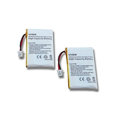 Abbildung von vhbw 2X Akku kompatibel mit Plantronics CA12CD, CA12CD PTT, CS351, CS351V, CS361 Wireless Headset Kopfhörer (300mAh, 3,7V, Li Polymer)