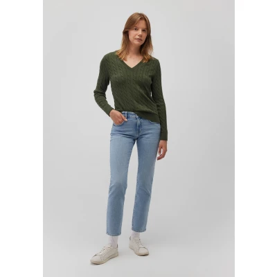 Abbildung von Mavi Vneck Strickpullover, Damen, Größe: Large, Grün