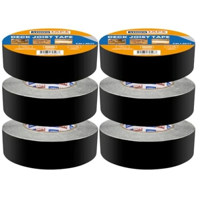 Abbildung von ADHES Butylband Dichtungsbänder 40mm x 15m, 6 Rollen Wetterbeständig und Wasserdicht, Deckbalkenband Dach Reparaturband, Ideal für Holzdecks, Balken, Dächer den Außeneinsatz