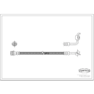 Abbildung von CORTECO 19035081 Bremsschläuche Hinterachse links 295 MAZDA: MX 5 2, I