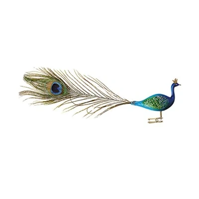 Abbildung von Unbekannt Christbaumkugeln Figur Pfau Vogel 28cm Weihnachtskugeln Weihnachtsbaumschmuck Christbaumschmuck Deko Glas Weihnachtsbaum