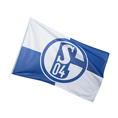 Abbildung von FC Schalke 04 Hissfahne KARO wetterfest Flagge, blau, 150 x 100 cm