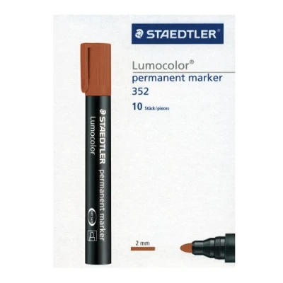 Abbildung von STAEDTLER Lumocolor 352 7 Permanentmarker Rundspitze 10 Stück braun