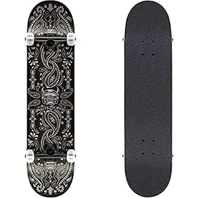 Abbildung von Speed Demons Unisex Erwachsene Bandana Skateboard, Schwarz/Silber, 8&quot;