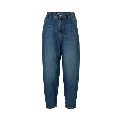 Abbildung von TOM Tailor denim Barrel MOM Vintage Jeans Tapered Fit, Damen, Größe: XL, Used mid stone blue