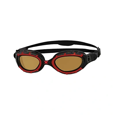 Abbildung von Zoggs Predator Flex Ultra Smaller Fit Schwimmbrille, Red/Black/Copper Polarized, S