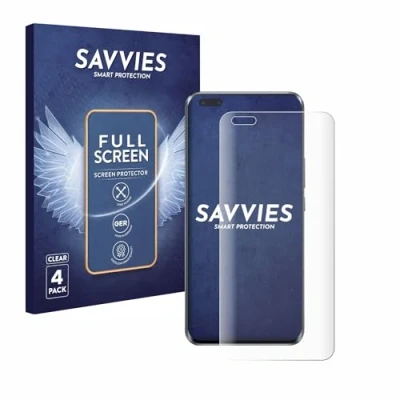 Abbildung von Savvies 4 Stück Full Screen Schutzfolie für Honor Magic 5 Pro Cover Displayschutz Folie [3D Curved, Transparent, Anti Fingerabdruck]