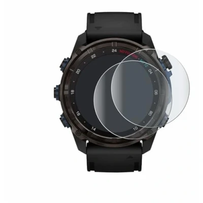 Abbildung von BROTECT Full Cover Schutzfolie Matt für Garmin Descent Mk3i (51 mm) (2 Stück) Screen Displayschutz Folie, 3D Curved, Anti Reflex