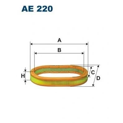 Abbildung von FILTRON AE 220 Luftfilter 48 327 Filtereinsatz FORD: ESCORT 3, 4 Cabriolet,