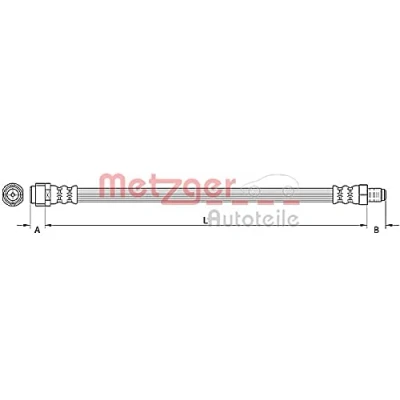 Abbildung von METZGER 4110922 Bremsschläuche 575 MERCEDES BENZ: R Klasse
