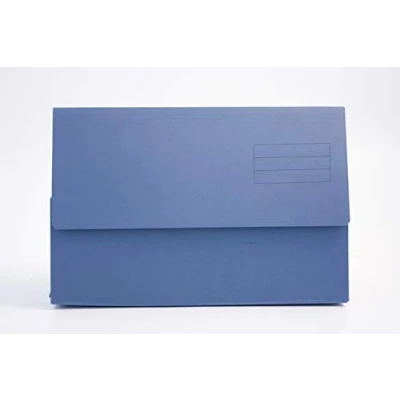 Abbildung von Exacompta Guildhall Dokumententasche, einfarbig, 34,5 x 24,5 cm, 250 g/m², Blau, 10 Stück