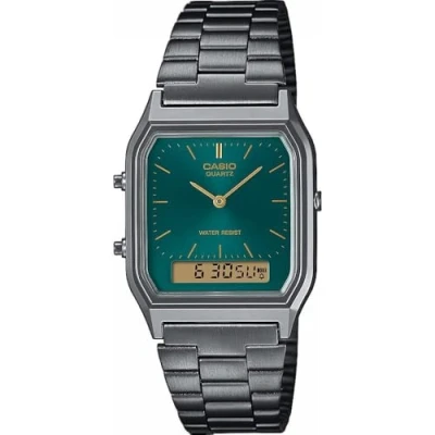 Abbildung von Casio AQ 230EGG 3AEF Collection Edgy Armbanduhr Ana Digi Grau/Grün