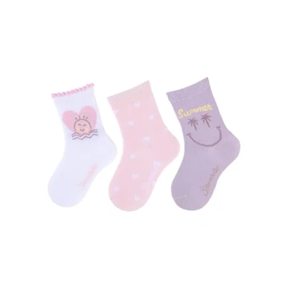 Abbildung von Sterntaler Socken 3er Pack Herzen und Sommer Babysocken für Mädchen mit Motiven Babys im Set weiß, 22