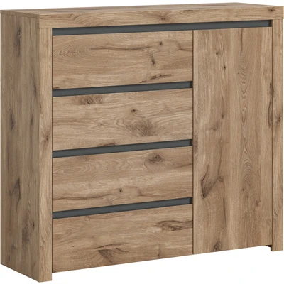 Abbildung von INOSIGN Sideboard &quot;Silvestris, Breite 116 cm, 1 Tür, 4 Schubkasten, Grifflose Fronten&quot;, Anrichte, Kommode, Schrank