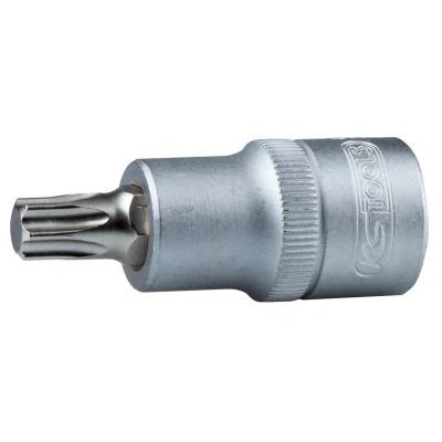 Abbildung von KS TOOLS 911.1369 Steckschlüsseleinsatz 1/2 DIN3120, ISO1174 T60 Chrom Vanadium Stahl Torx gerändelt